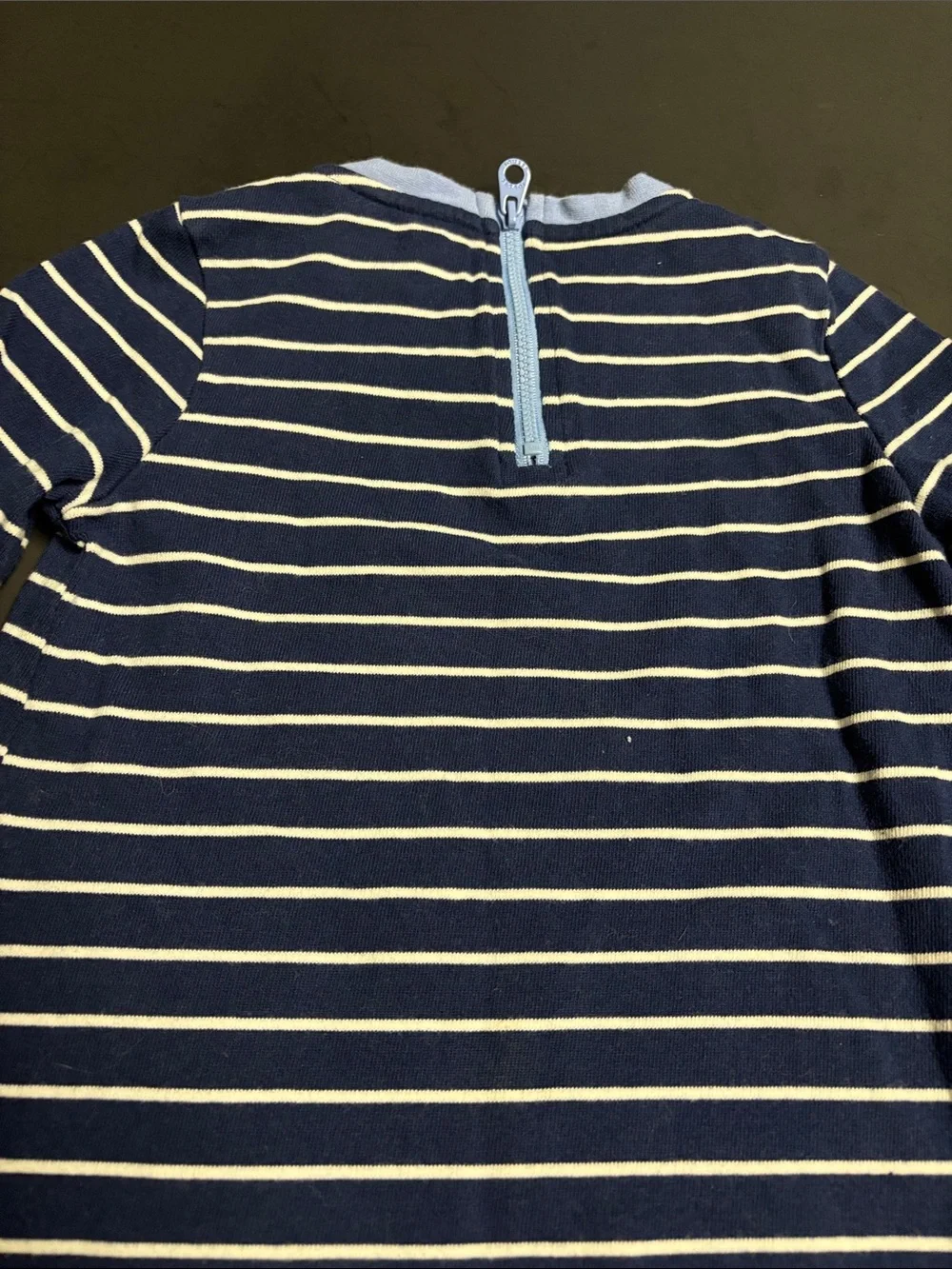 Joules Navy & White Striped Hedgehog Appliqué Dress